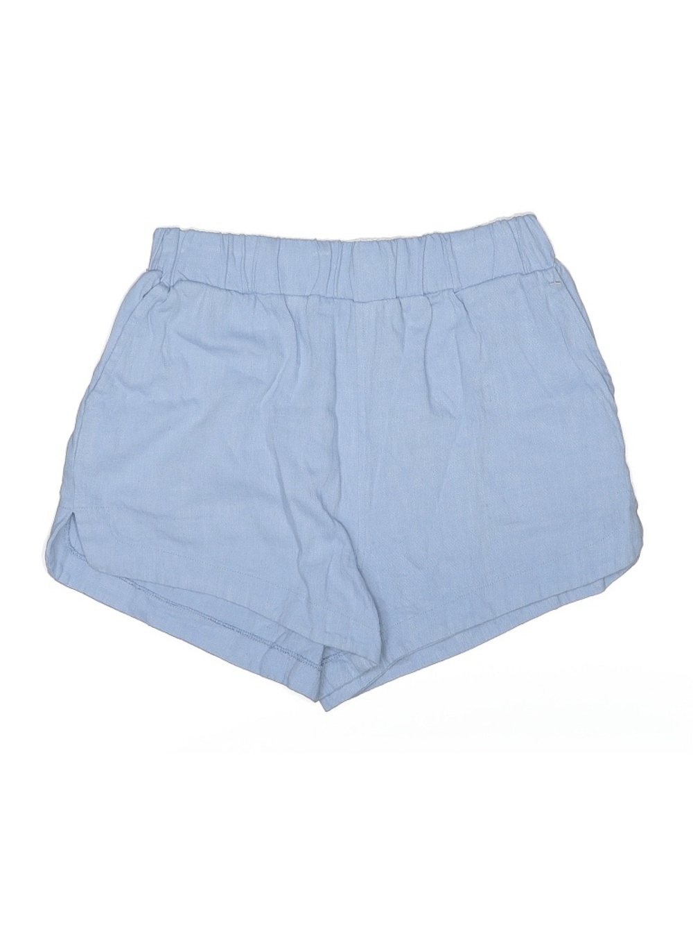 Blank NYC dusty Blue Women's Linen-Blend Elastic Waist Shorts